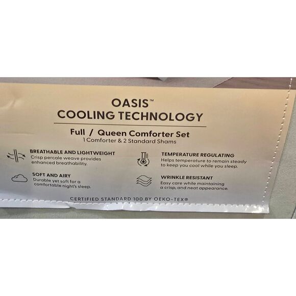 Koolaburra By Ugg Oasis Cooling Technology Full/Queen Comforter Set- Mercury - Picture 4 of 6